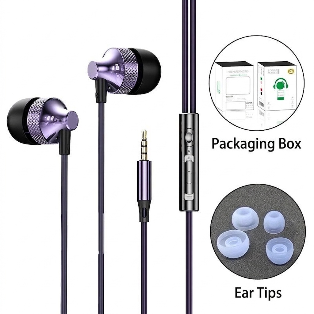 Wired In-Ear Gaming Earbuds with In-Line Mic, 10mm Deep Bass Drivers, 3.5mm / USB-C