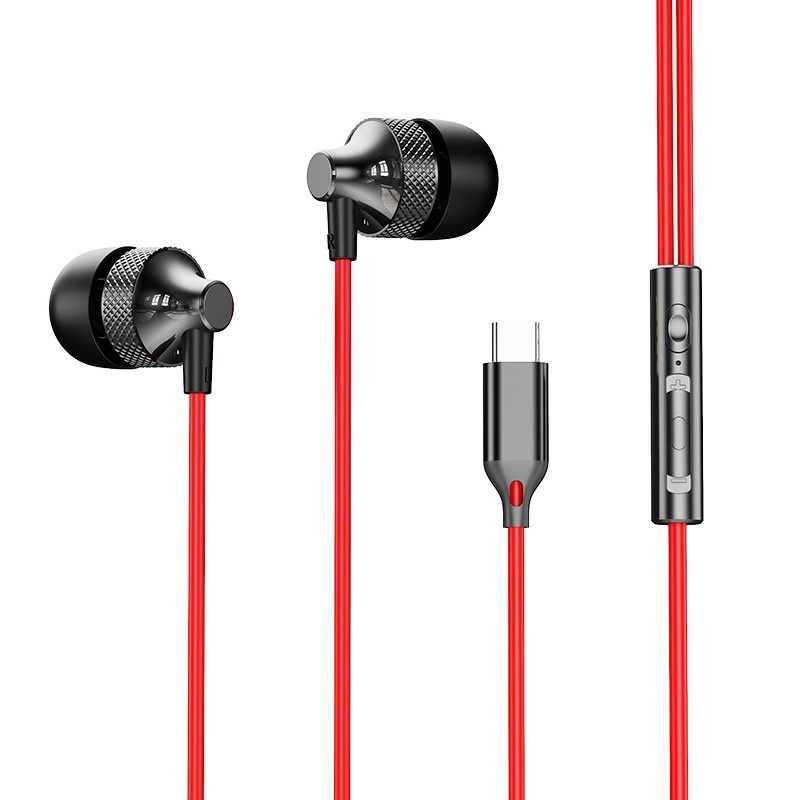 Wired In-Ear Gaming Earbuds with In-Line Mic, 10mm Deep Bass Drivers, 3.5mm / USB-C