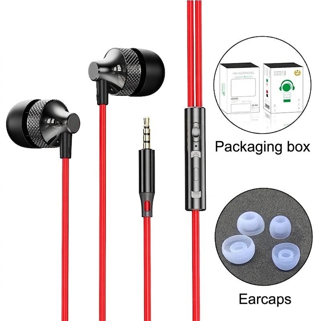 Wired In-Ear Gaming Earbuds with In-Line Mic, 10mm Deep Bass Drivers, 3.5mm / USB-C