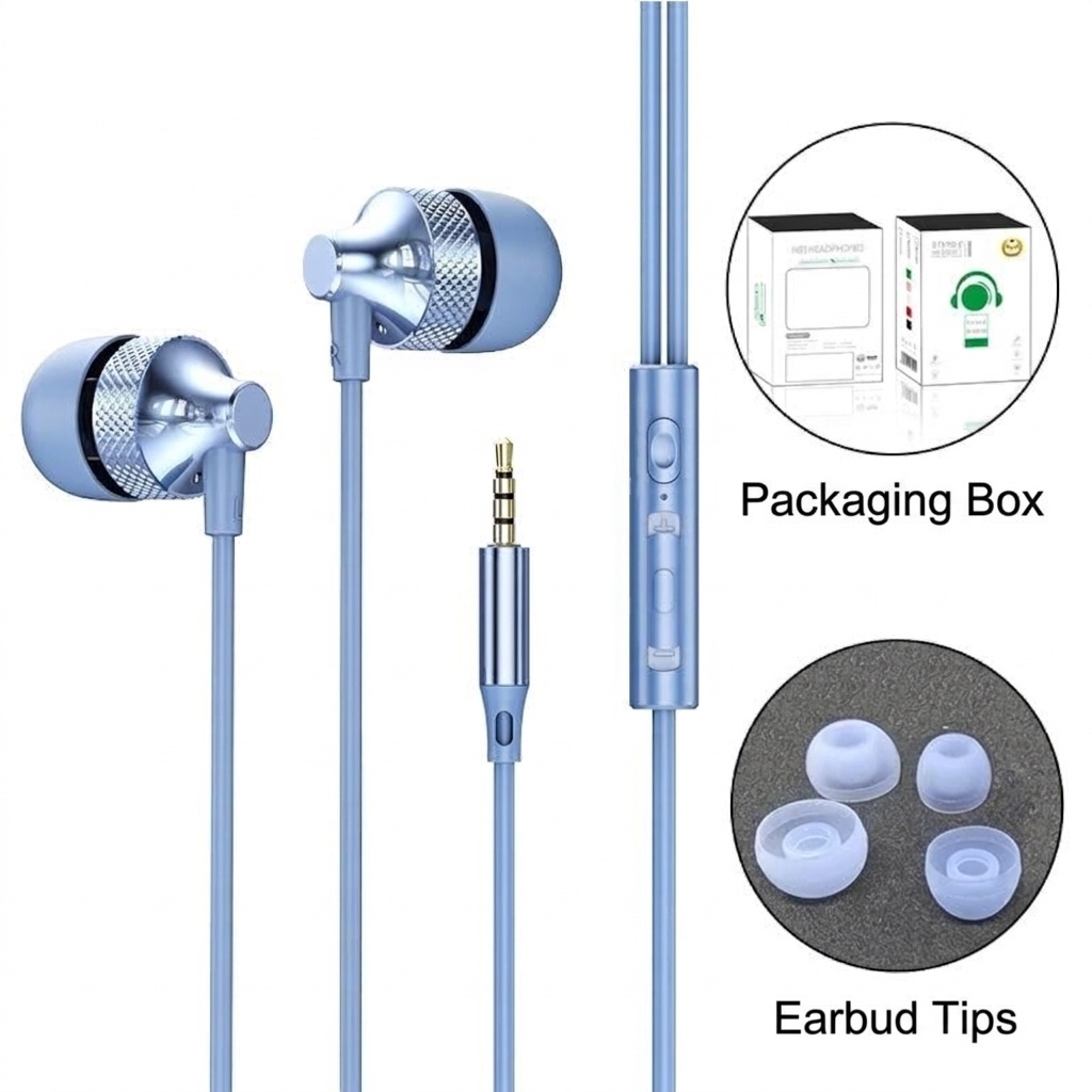 Wired In-Ear Gaming Earbuds with In-Line Mic, 10mm Deep Bass Drivers, 3.5mm / USB-C