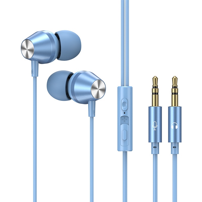 Wired In-Ear PC Gaming Earphones with HD Mic, Noise Reduction, Dual 3.5mm Audio Jacks