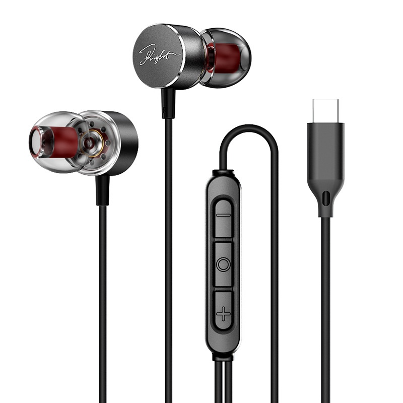 Wired In-Ear Earbuds with In-Line Mic & Volume Control, 10mm Deep Bass Drivers, 3.5mm / USB-C