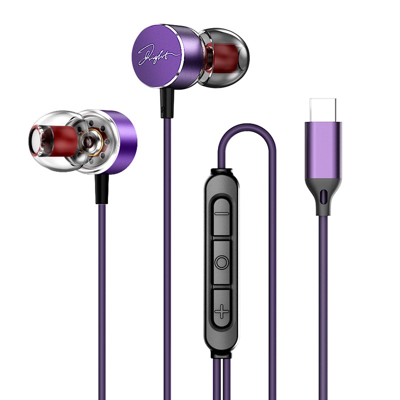 Wired In-Ear Earbuds with In-Line Mic & Volume Control, 10mm Deep Bass Drivers, 3.5mm / USB-C