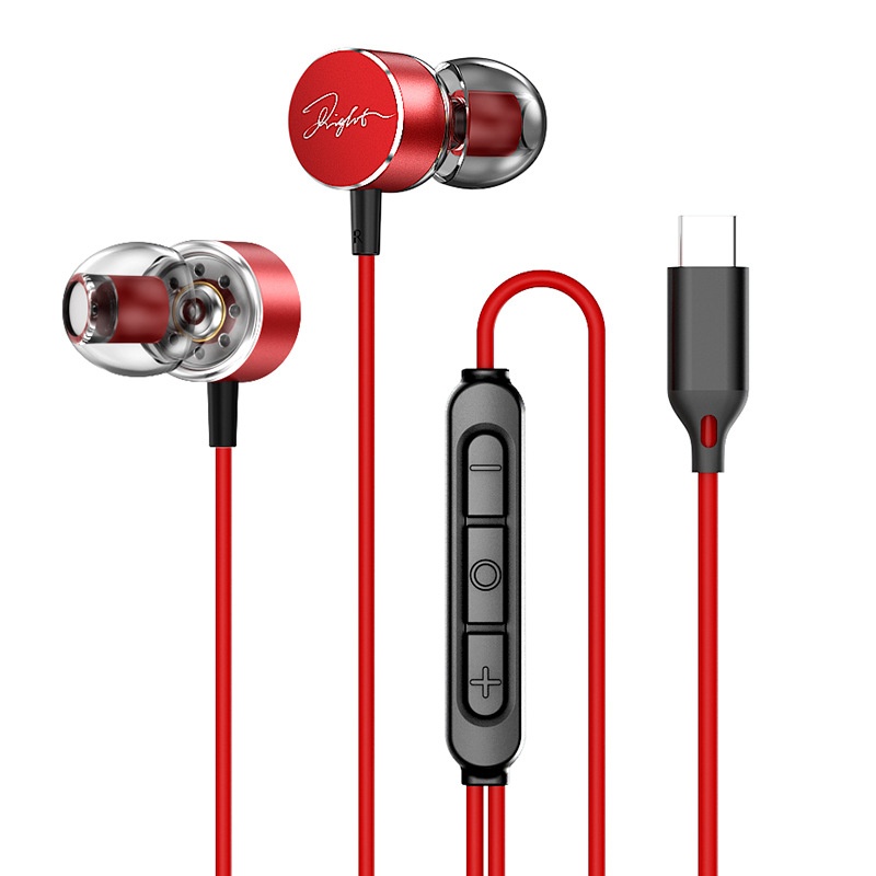 Wired In-Ear Earbuds with In-Line Mic & Volume Control, 10mm Deep Bass Drivers, 3.5mm / USB-C