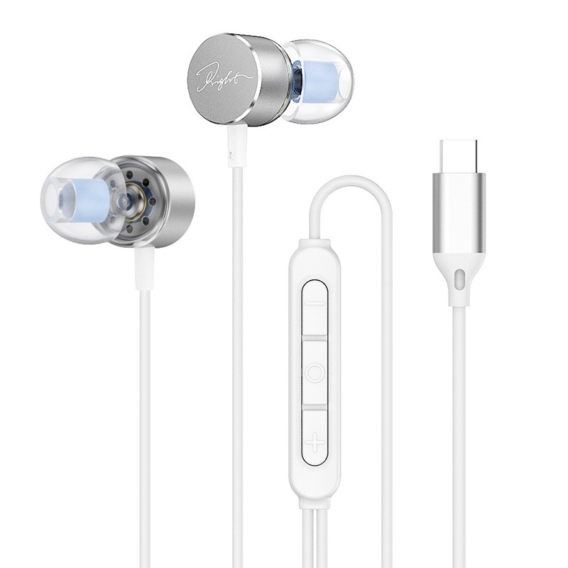 Wired In-Ear Earbuds with In-Line Mic & Volume Control, 10mm Deep Bass Drivers, 3.5mm / USB-C