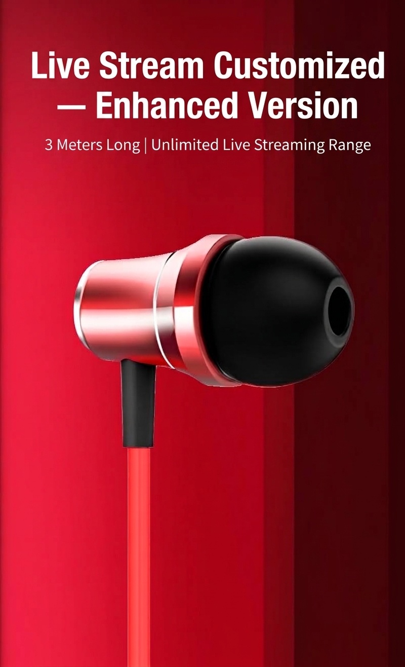 Extra Long 10ft (3M) Wired In-Ear Headphones with HD Mic, 10mm Drivers, 3.5mm Audio Jack
