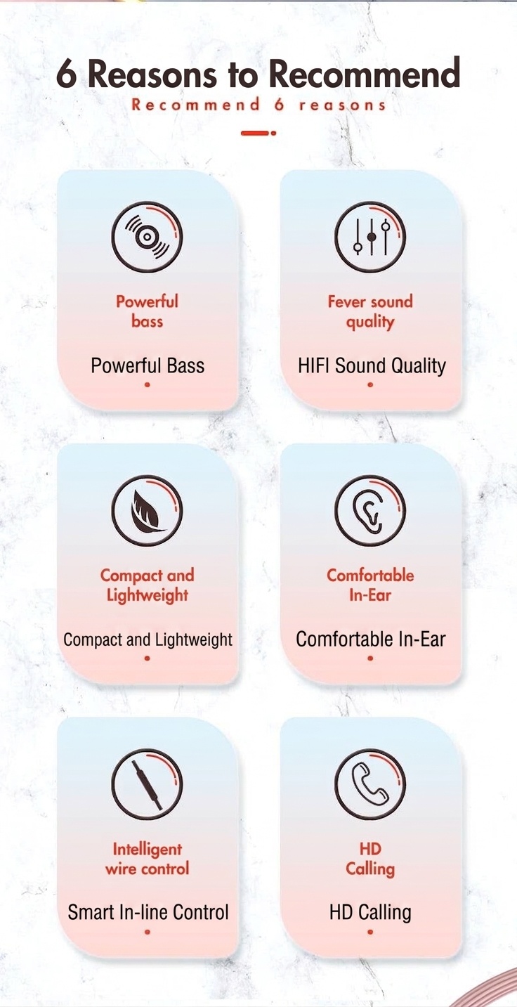 Wired In-Ear Earbuds with In-Line Mic, 7mm Deep Bass Drivers, Noise Isolation, 3.5mm / USB-C