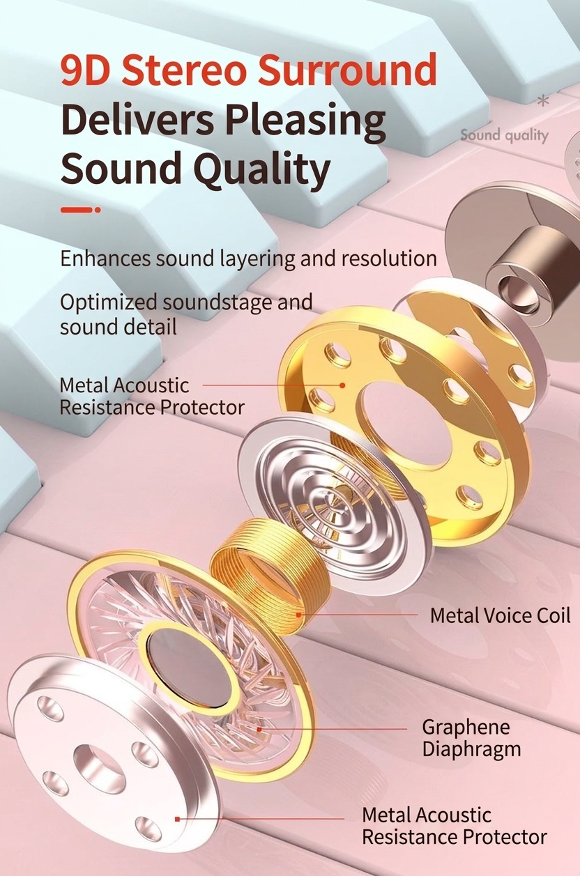 Wired In-Ear Earbuds with In-Line Mic, 7mm Deep Bass Drivers, Noise Isolation, 3.5mm / USB-C
