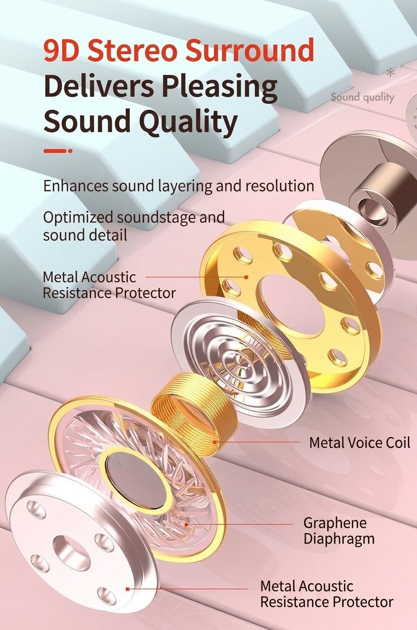 Wired In-Ear Earbuds with In-Line Mic, 7mm Deep Bass Drivers, Noise Isolation, 3.5mm / USB-C