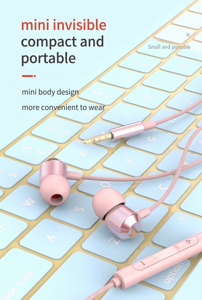 Wired In-Ear Earbuds with In-Line Mic, 7mm Deep Bass Drivers, Noise Isolation, 3.5mm / USB-C
