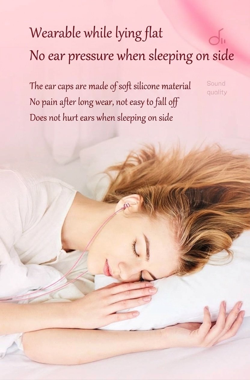 Soft Silicone In-Ear Sleep Earbuds with In-Line Mic, 7mm Drivers, Noise Isolation, 3.5mm / USB-C