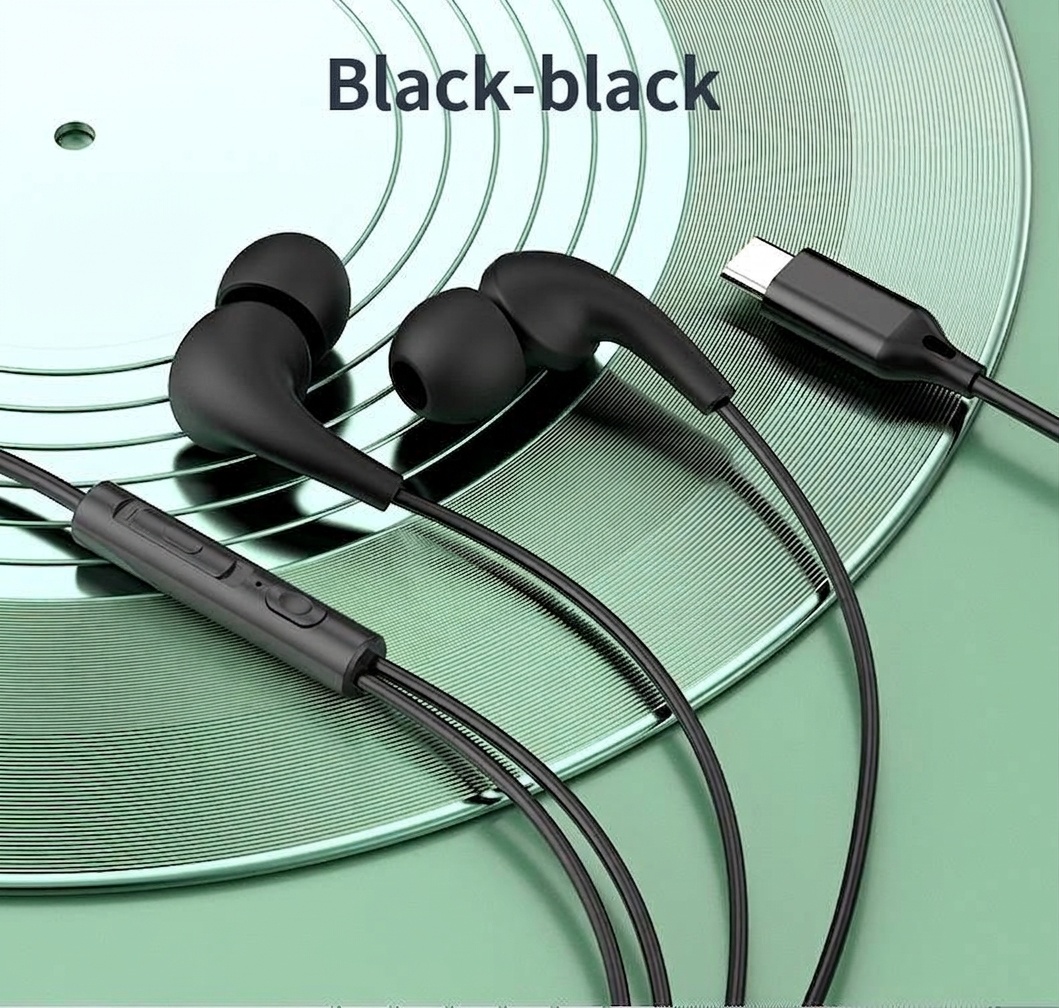 Wired In-Ear Stereo Earbuds with In-Line Mic & Volume Control, 10mm Drivers, 3.5mm / USB-C