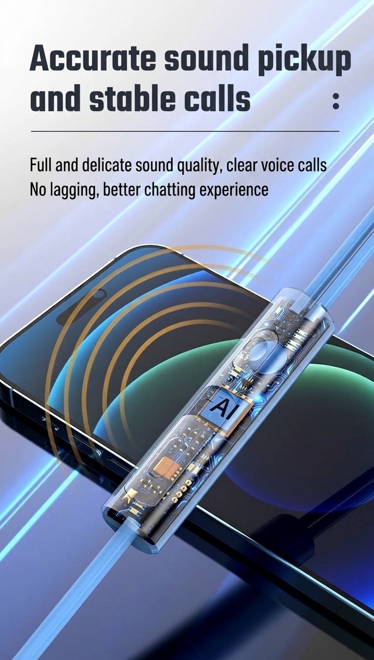 Wired In-Ear Stereo Earbuds with In-Line Mic & Volume Control, 10mm Drivers, 3.5mm / USB-C