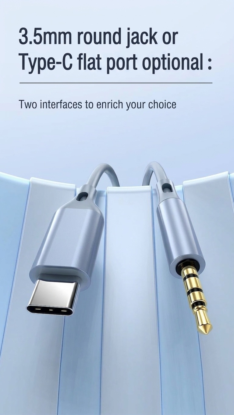 Wired In-Ear Stereo Earbuds with In-Line Mic & Volume Control, 10mm Drivers, 3.5mm / USB-C