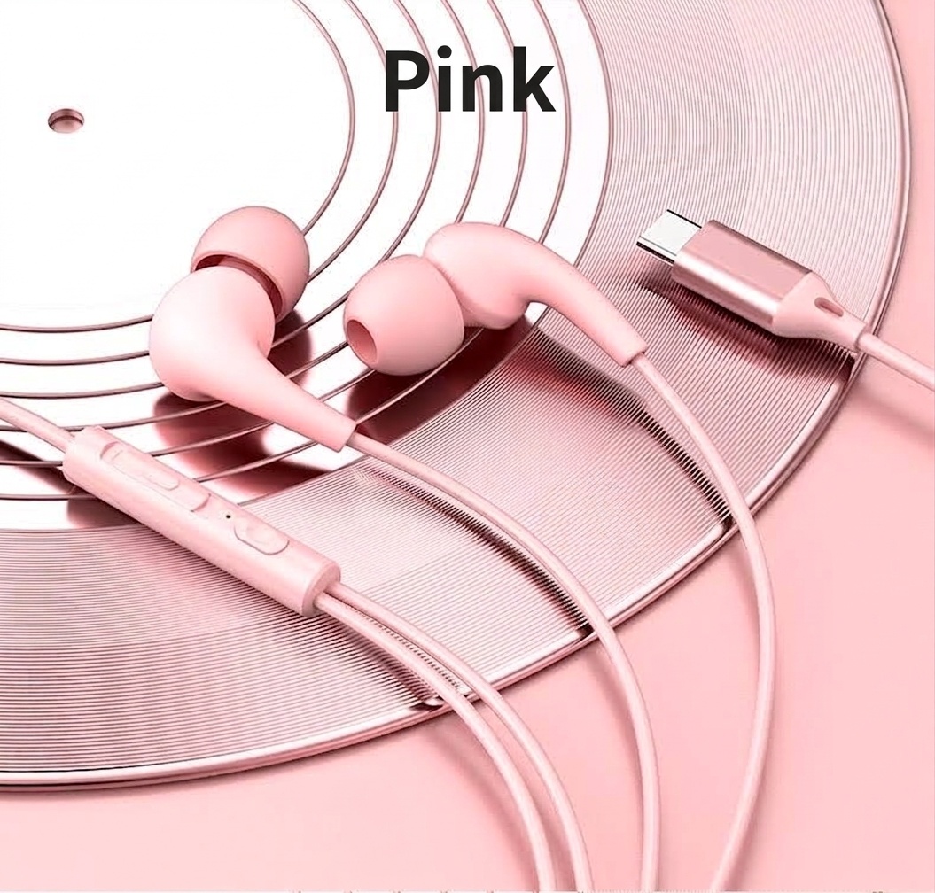 Wired In-Ear Stereo Earbuds with In-Line Mic & Volume Control, 10mm Drivers, 3.5mm / USB-C