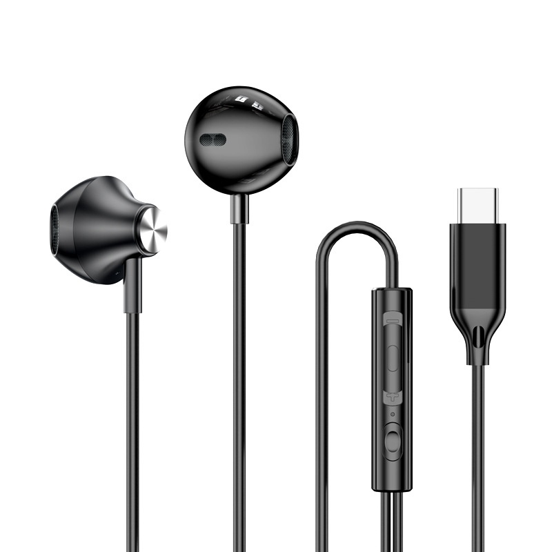 Wired In-Ear Earphones with In-Line Mic & Volume Control, Dual Sound Isolation, 3.5mm / USB-C