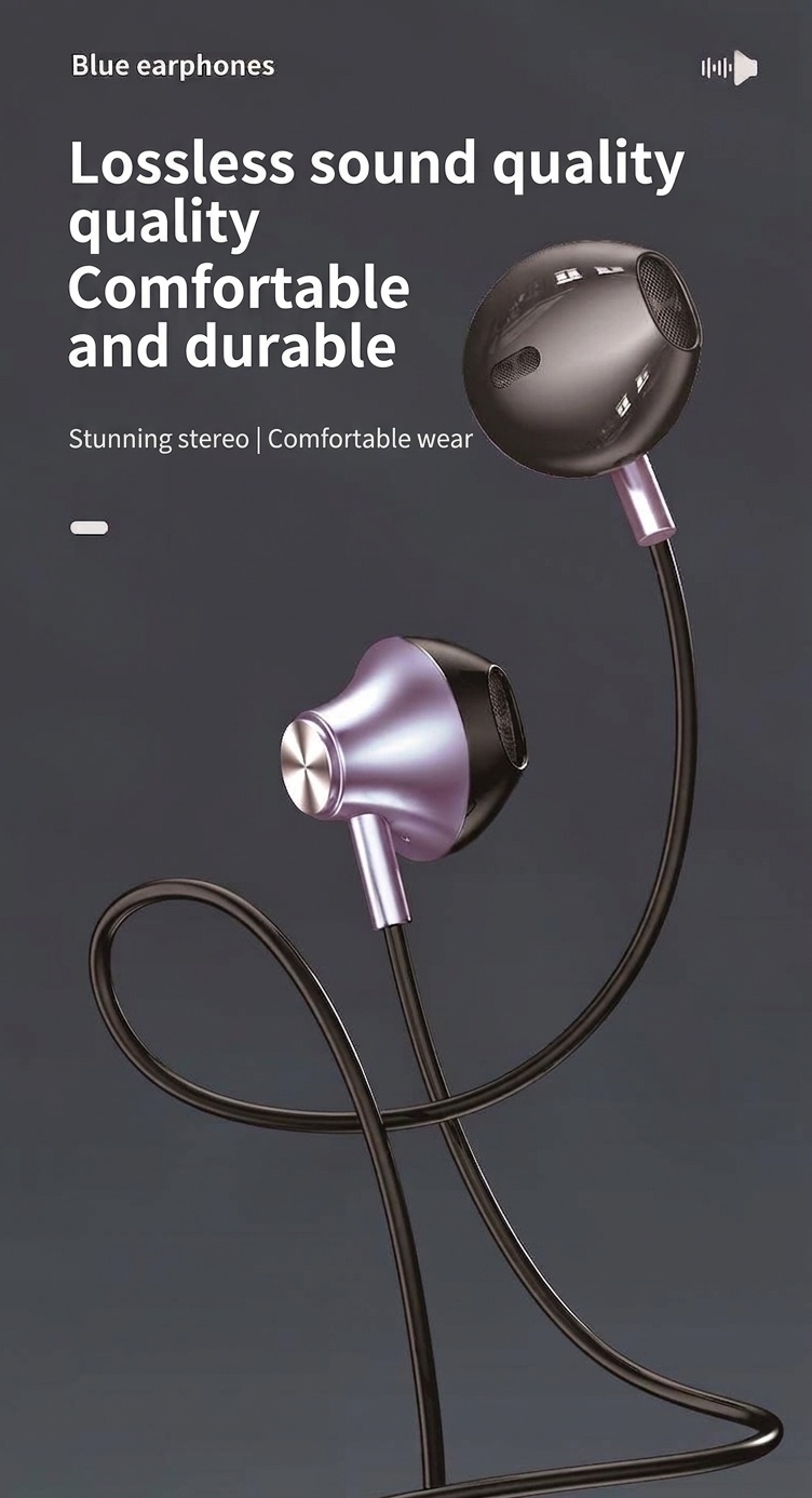 Wired In-Ear Earphones with In-Line Mic & Volume Control, Dual Sound Isolation, 3.5mm / USB-C