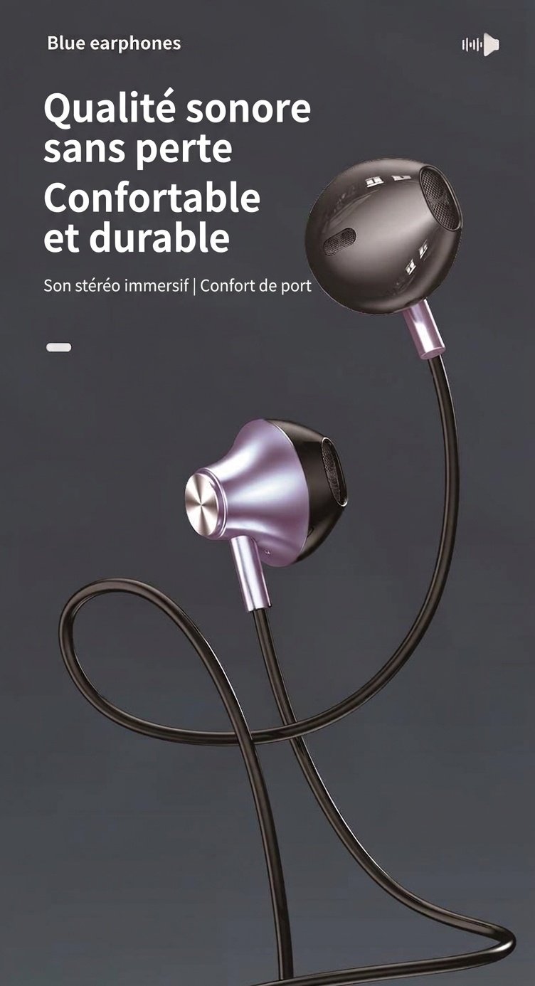 Wired In-Ear Earphones with In-Line Mic & Volume Control, Dual Sound Isolation, 3.5mm / USB-C
