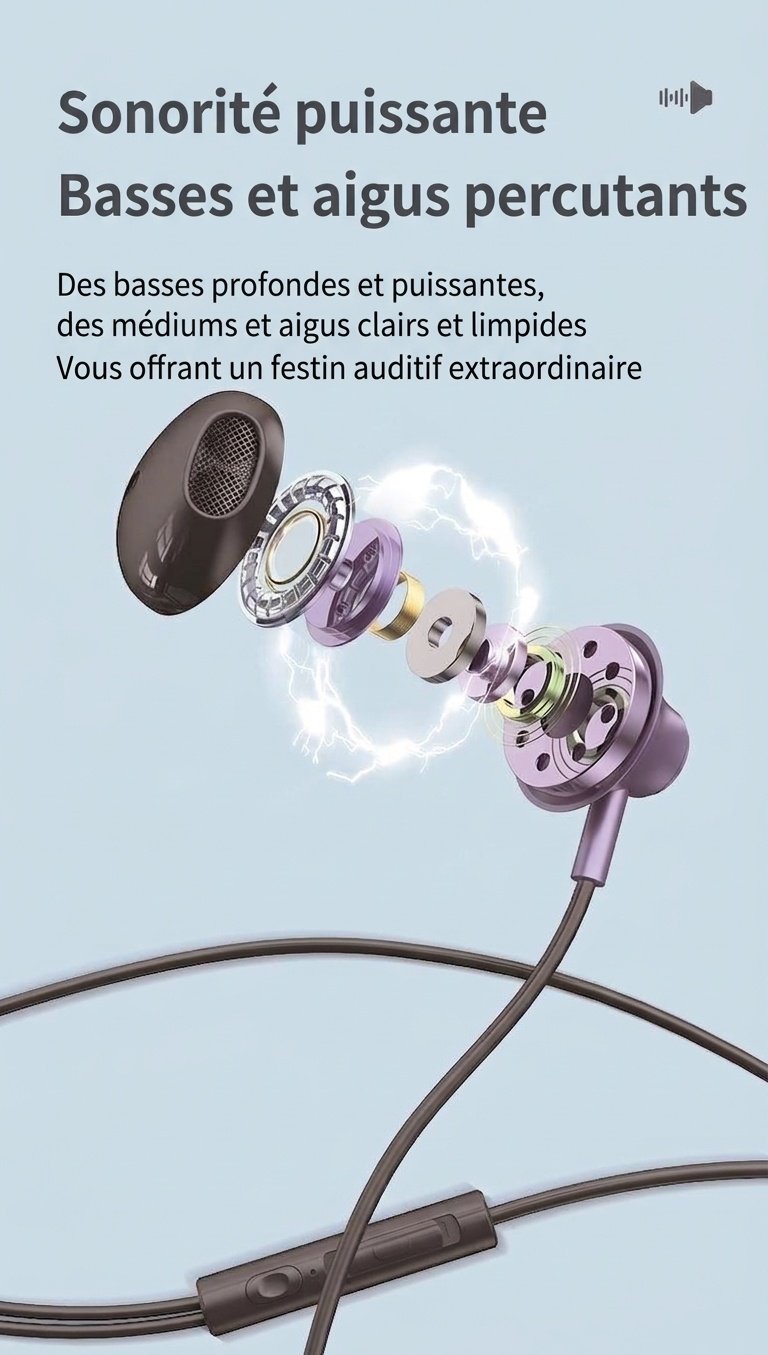 Wired In-Ear Earphones with In-Line Mic & Volume Control, Dual Sound Isolation, 3.5mm / USB-C