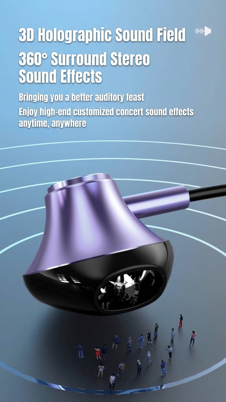 Wired In-Ear Earphones with In-Line Mic & Volume Control, Dual Sound Isolation, 3.5mm / USB-C
