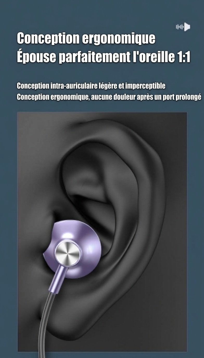 Wired In-Ear Earphones with In-Line Mic & Volume Control, Dual Sound Isolation, 3.5mm / USB-C