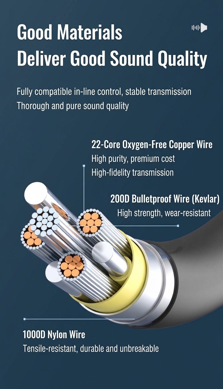 Wired In-Ear Earphones with In-Line Mic & Volume Control, Dual Sound Isolation, 3.5mm / USB-C