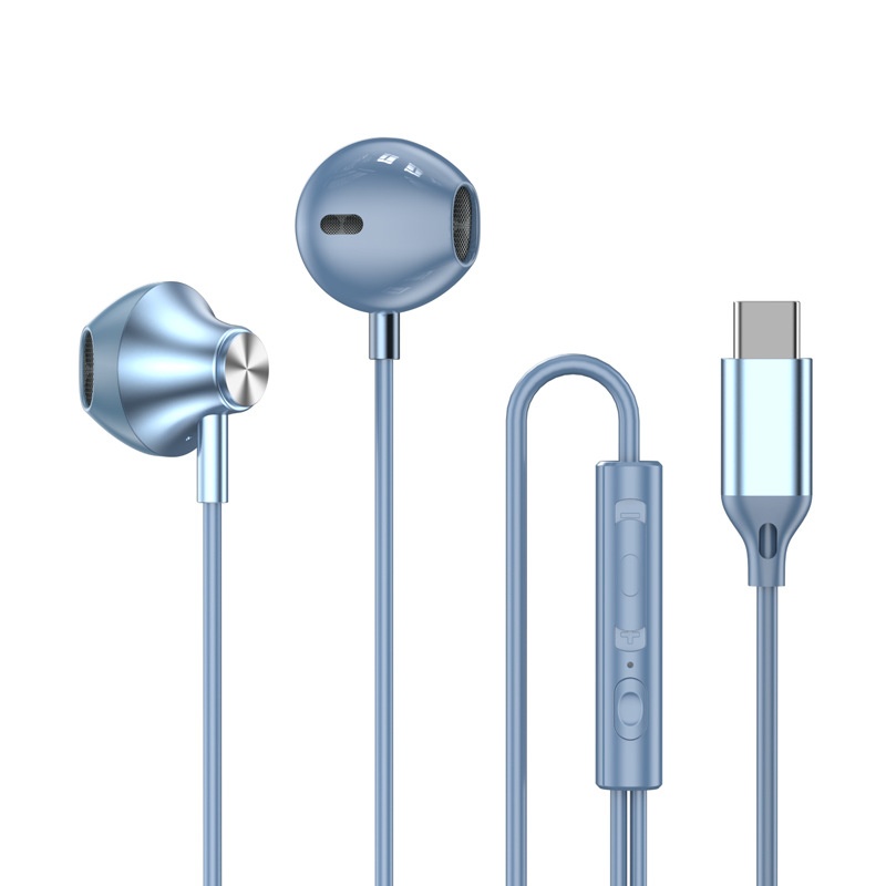 Wired In-Ear Earphones with In-Line Mic & Volume Control, Dual Sound Isolation, 3.5mm / USB-C