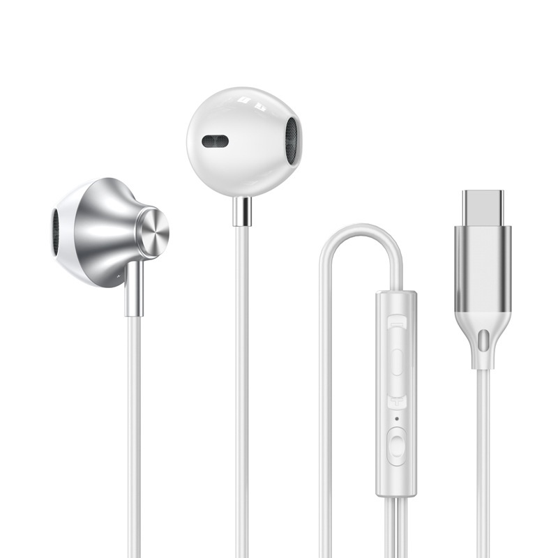 Wired In-Ear Earphones with In-Line Mic & Volume Control, Dual Sound Isolation, 3.5mm / USB-C