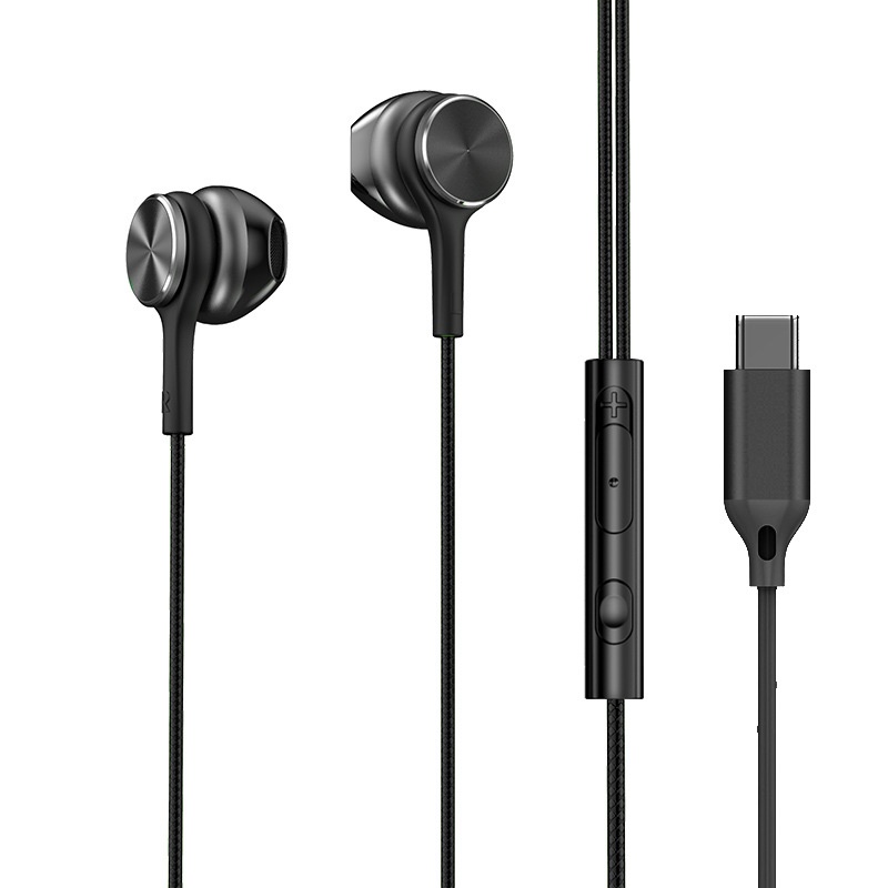 HiFi Wired In-Ear Earbuds with In-Line Mic, Digital Noise Reduction, 10mm Drivers, 3.5mm / USB-C