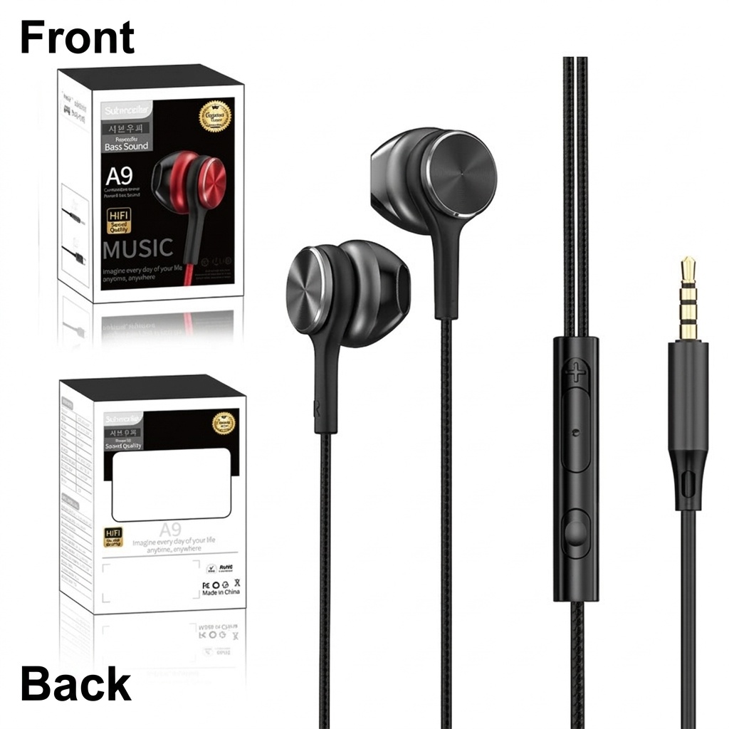 HiFi Wired In-Ear Earbuds with In-Line Mic, Digital Noise Reduction, 10mm Drivers, 3.5mm / USB-C