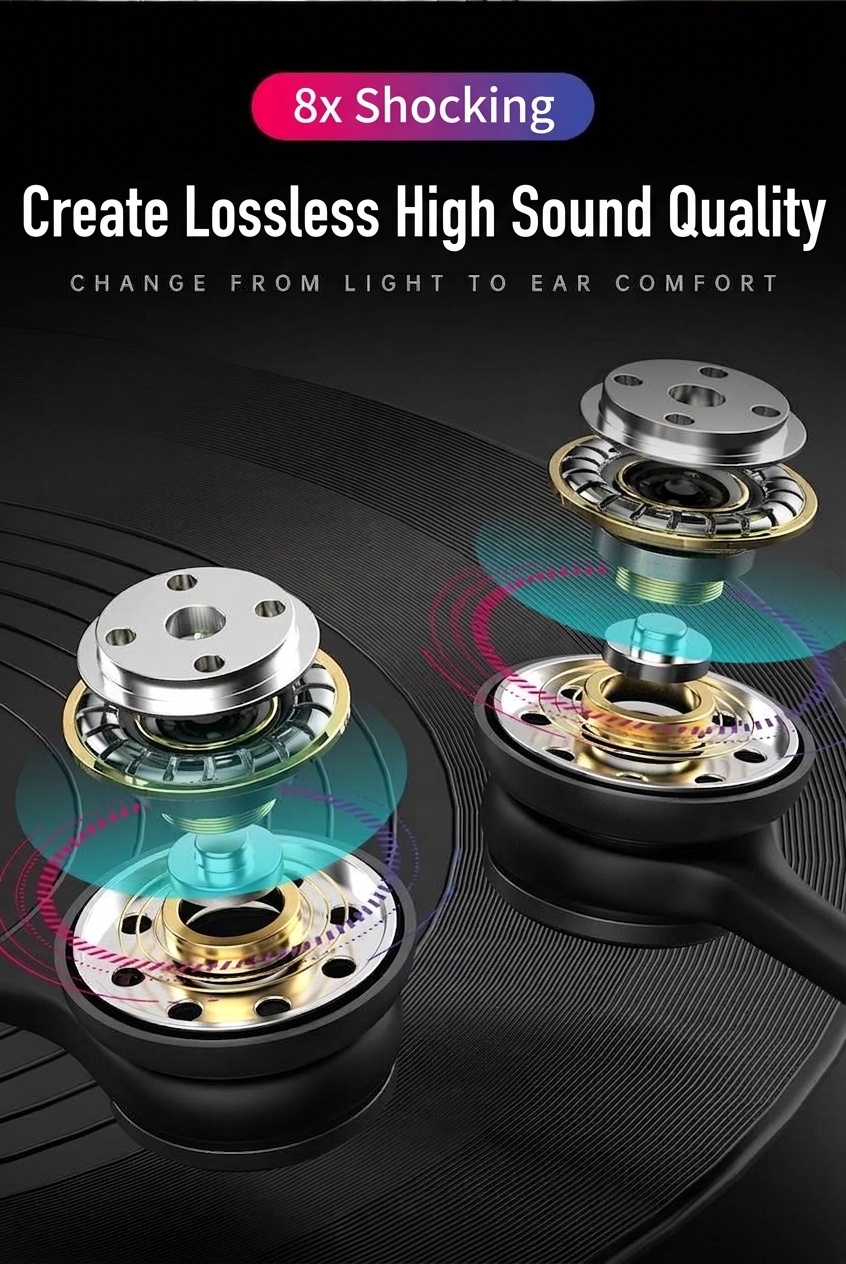 HiFi Wired In-Ear Earbuds with In-Line Mic, Digital Noise Reduction, 10mm Drivers, 3.5mm / USB-C