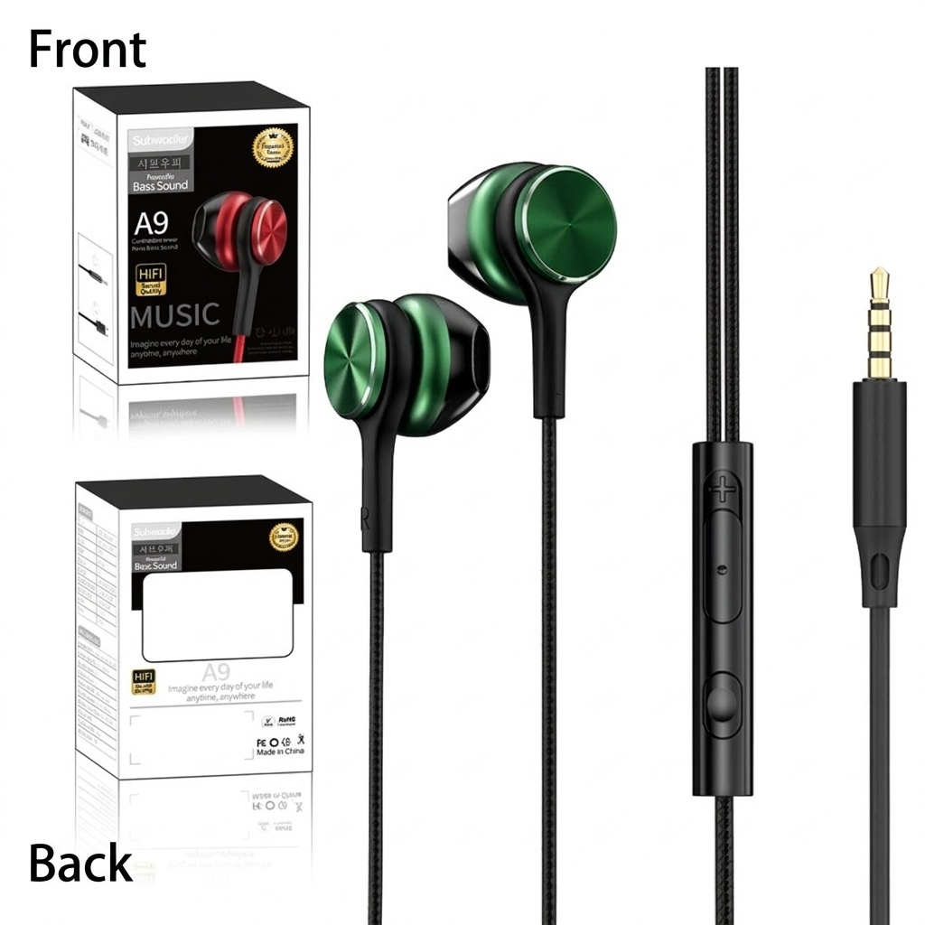 HiFi Wired In-Ear Earbuds with In-Line Mic, Digital Noise Reduction, 10mm Drivers, 3.5mm / USB-C
