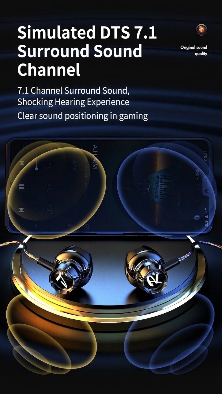 HiFi Wired In-Ear Earbuds with Mic, 14.2mm Drivers, Passive Noise Isolation, 3.5mm / USB-C