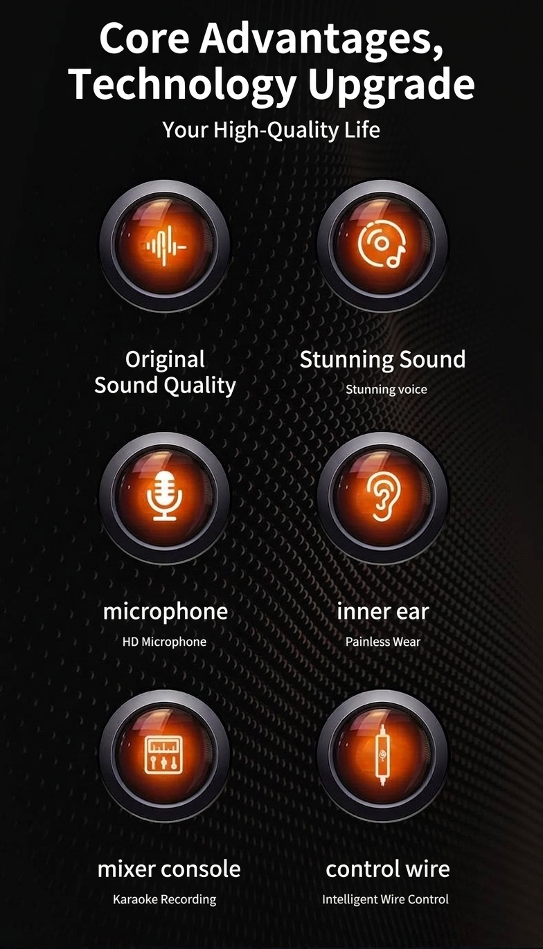 HiFi Wired In-Ear Earbuds with Mic, 14.2mm Drivers, Passive Noise Isolation, 3.5mm / USB-C