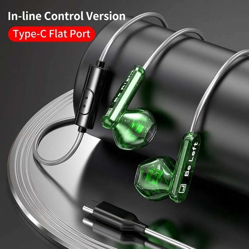 Wired In-Ear Headphones with In-Line Mic, Physical Noise Reduction, Bass Boost, 3.5mm / USB-C