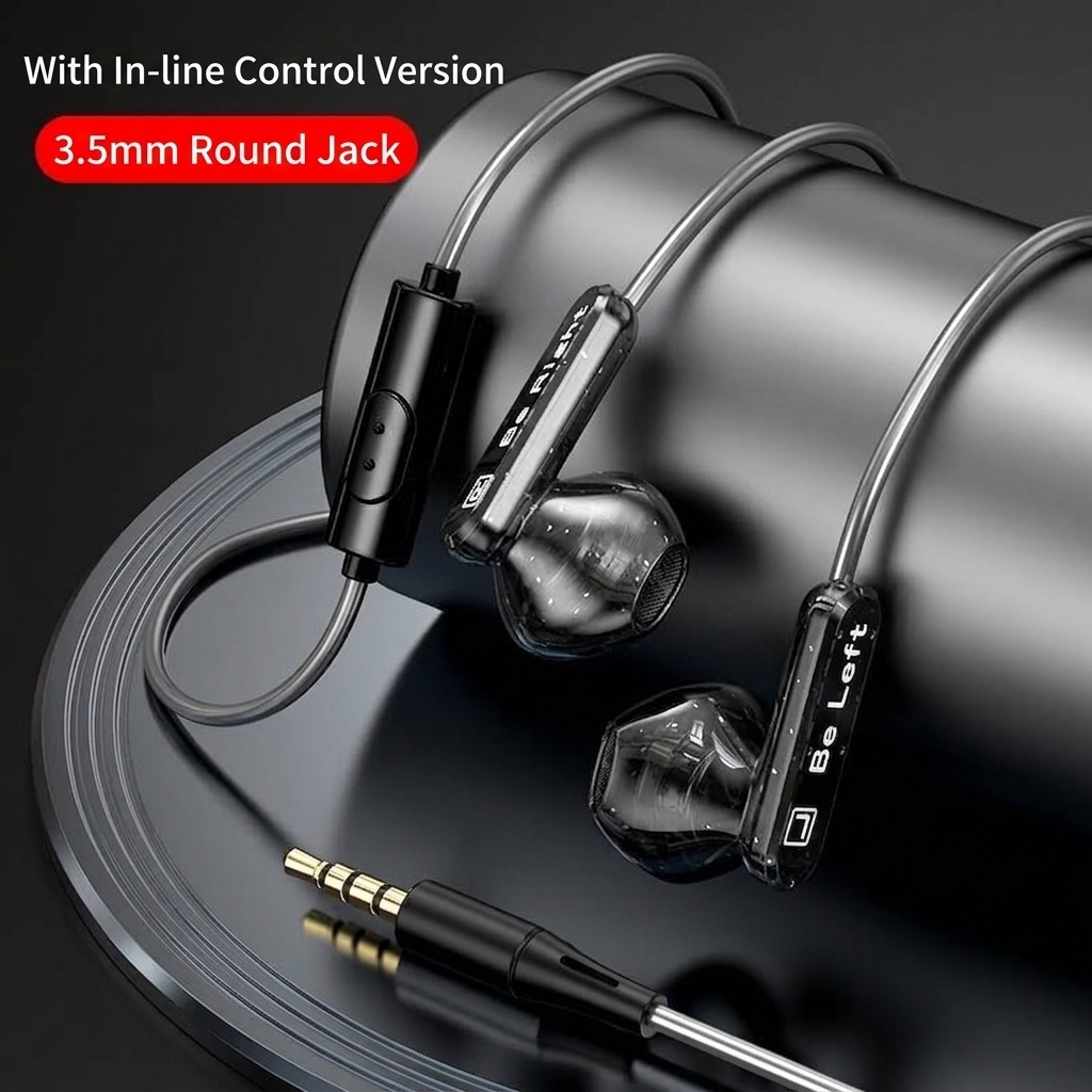 Wired In-Ear Headphones with In-Line Mic, Physical Noise Reduction, Bass Boost, 3.5mm / USB-C