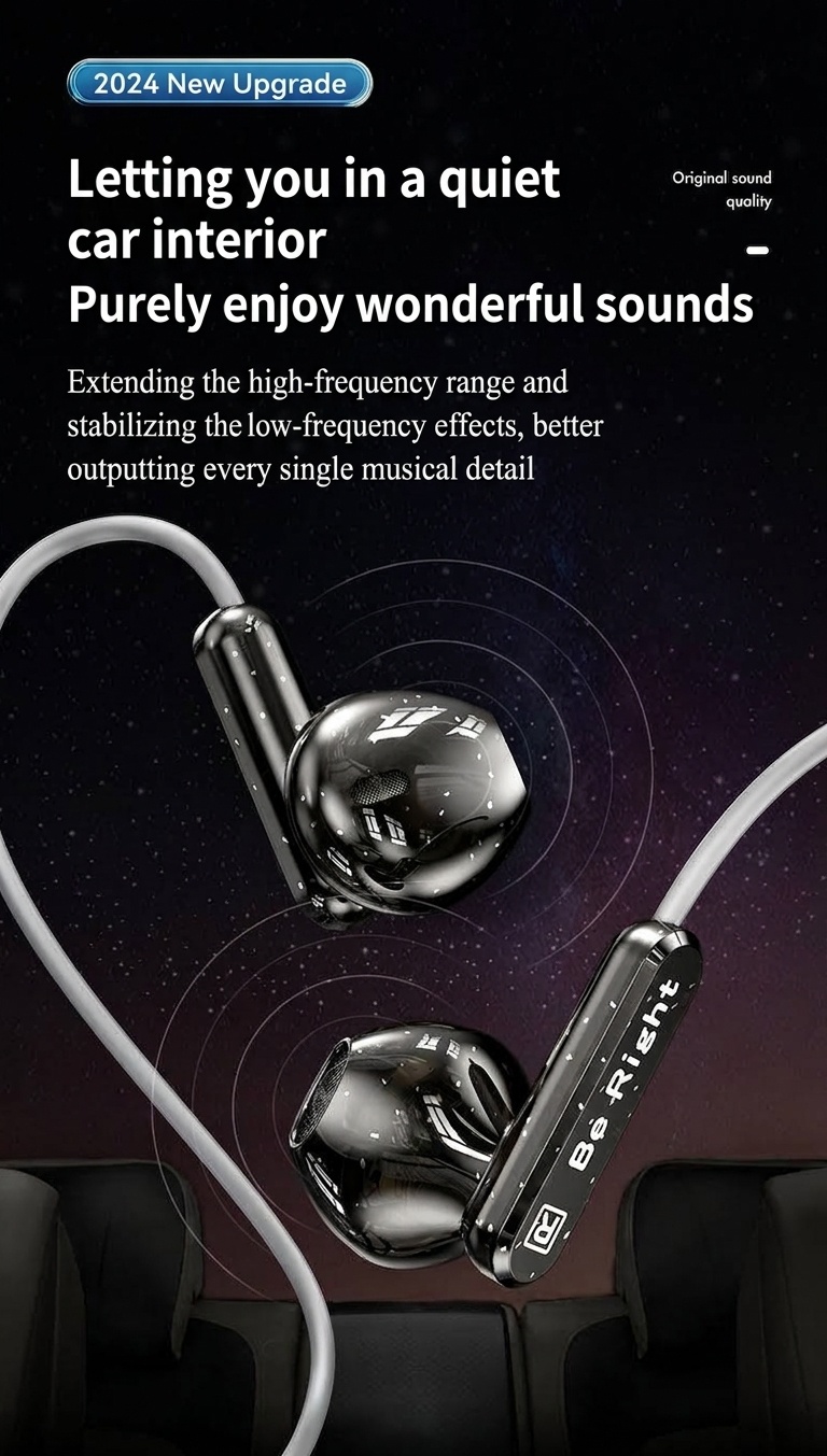 Wired In-Ear Headphones with In-Line Mic, Physical Noise Reduction, Bass Boost, 3.5mm / USB-C