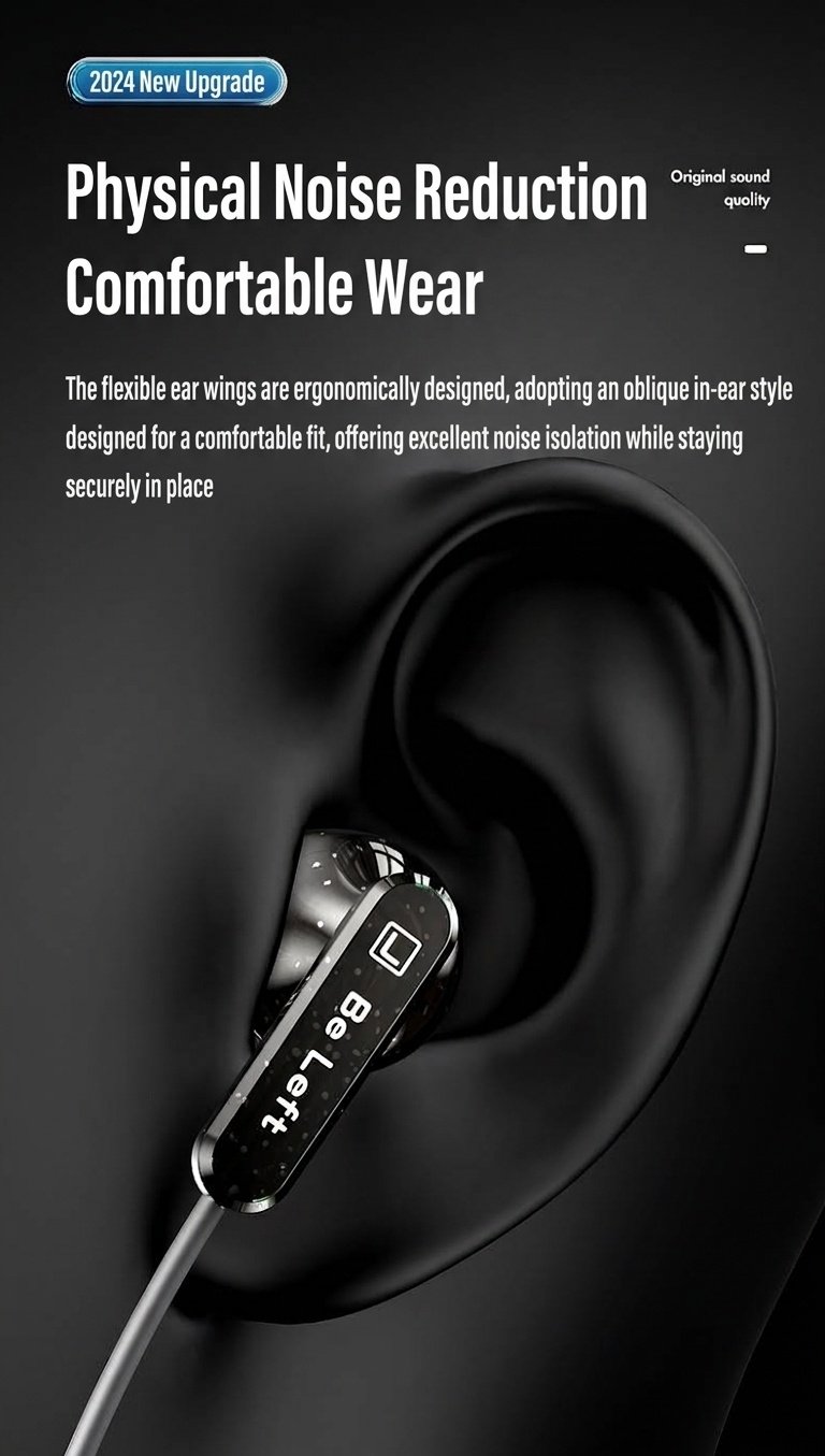Wired In-Ear Headphones with In-Line Mic, Physical Noise Reduction, Bass Boost, 3.5mm / USB-C