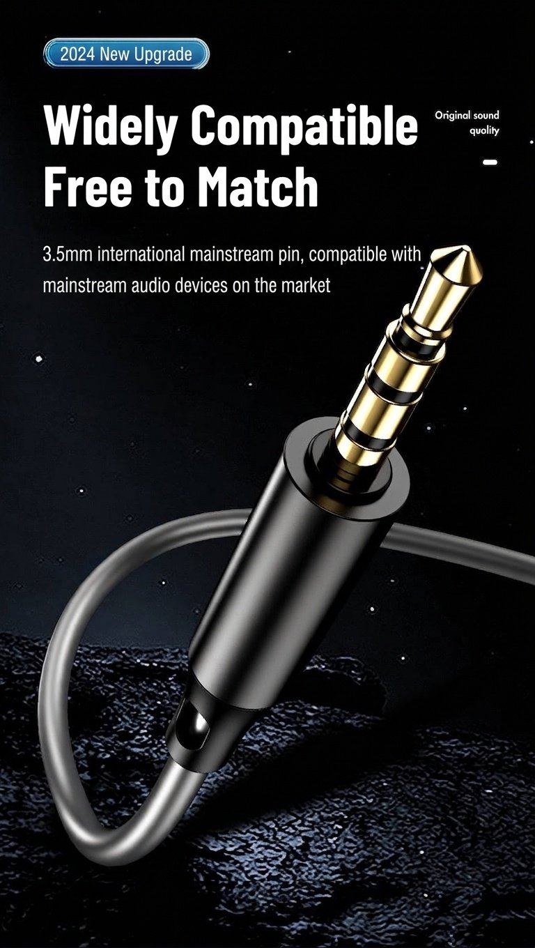 Wired In-Ear Headphones with In-Line Mic, Physical Noise Reduction, Bass Boost, 3.5mm / USB-C