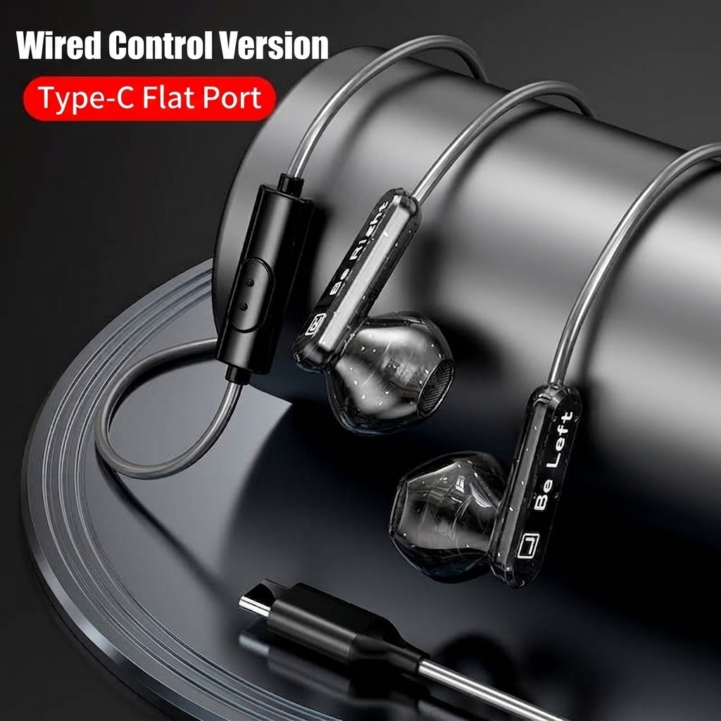 Wired In-Ear Headphones with In-Line Mic, Physical Noise Reduction, Bass Boost, 3.5mm / USB-C