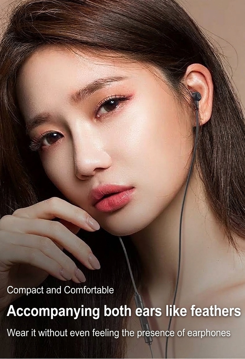 Wired In-Ear Headphones with In-Line Mic, Powerful Bass Drivers, Noise Isolation, 3.5mm / USB-C