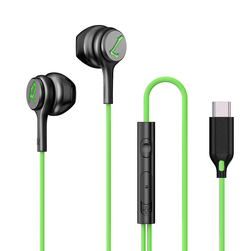 Wired In-Ear Gaming Headphones with Sensitive Mic, 7mm Drivers, Ergonomic Fit, 3.5mm / USB-C