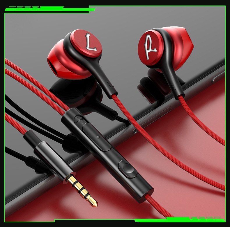 Wired In-Ear Gaming Headphones with Sensitive Mic, 7mm Drivers, Ergonomic Fit, 3.5mm / USB-C