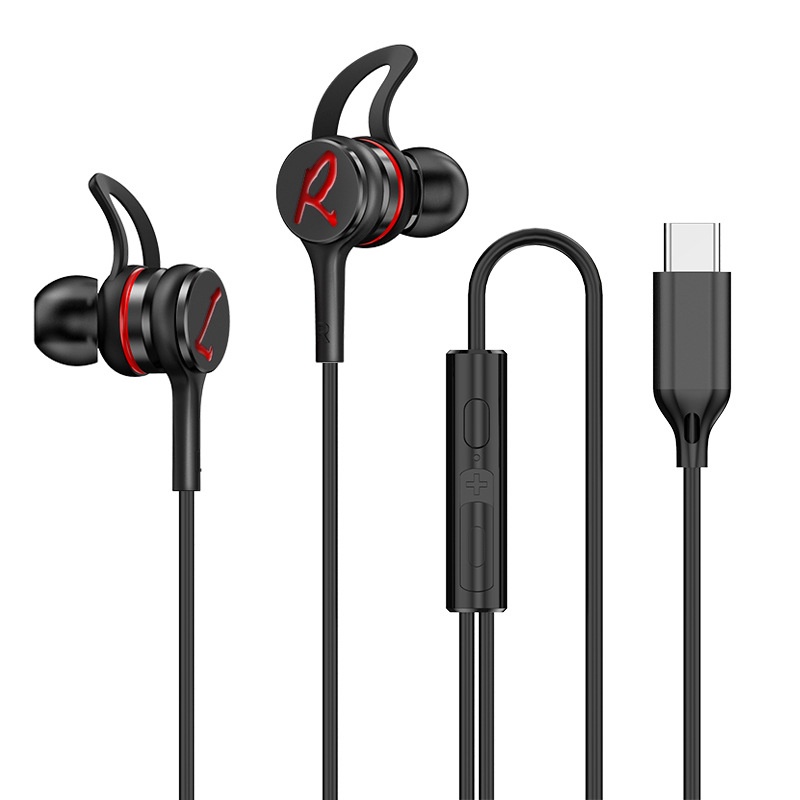 Wired In-Ear Gaming Earbuds with Noise Cancelling Mic, 10mm Deep Bass Drivers, 3.5mm / USB-C