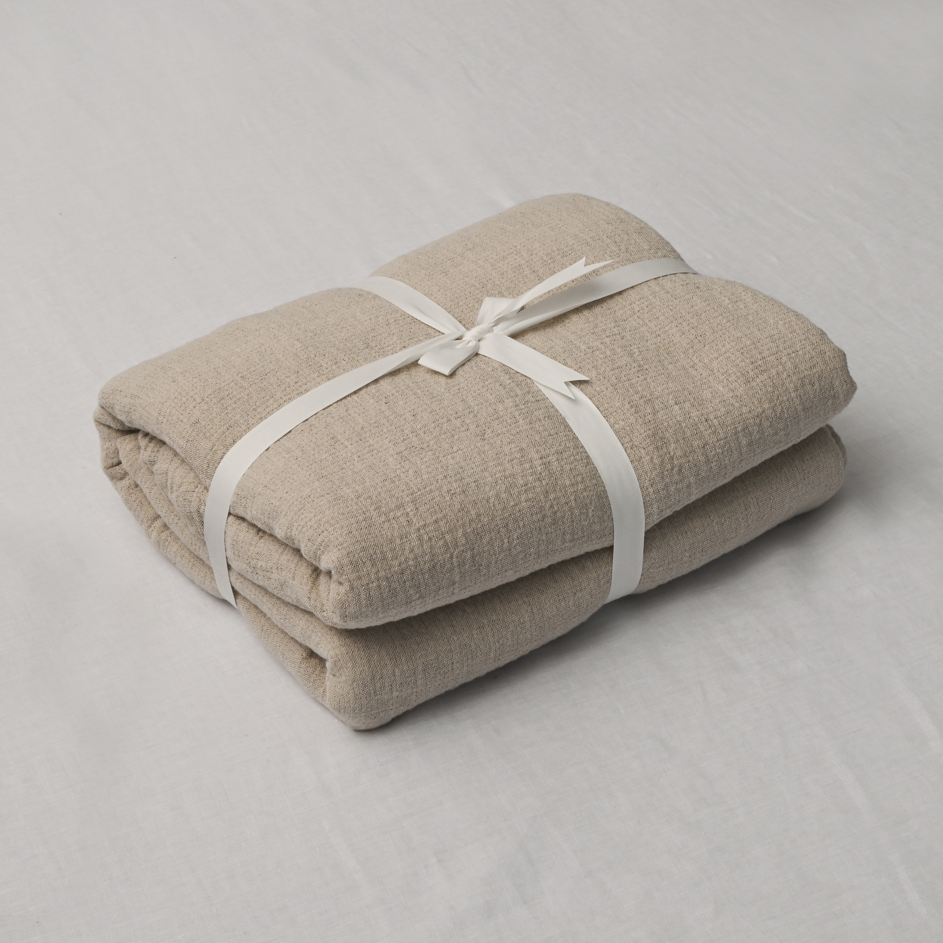 Thickened Cotton Linen Blend Machine Washable Breathable Soft Throw Blanket