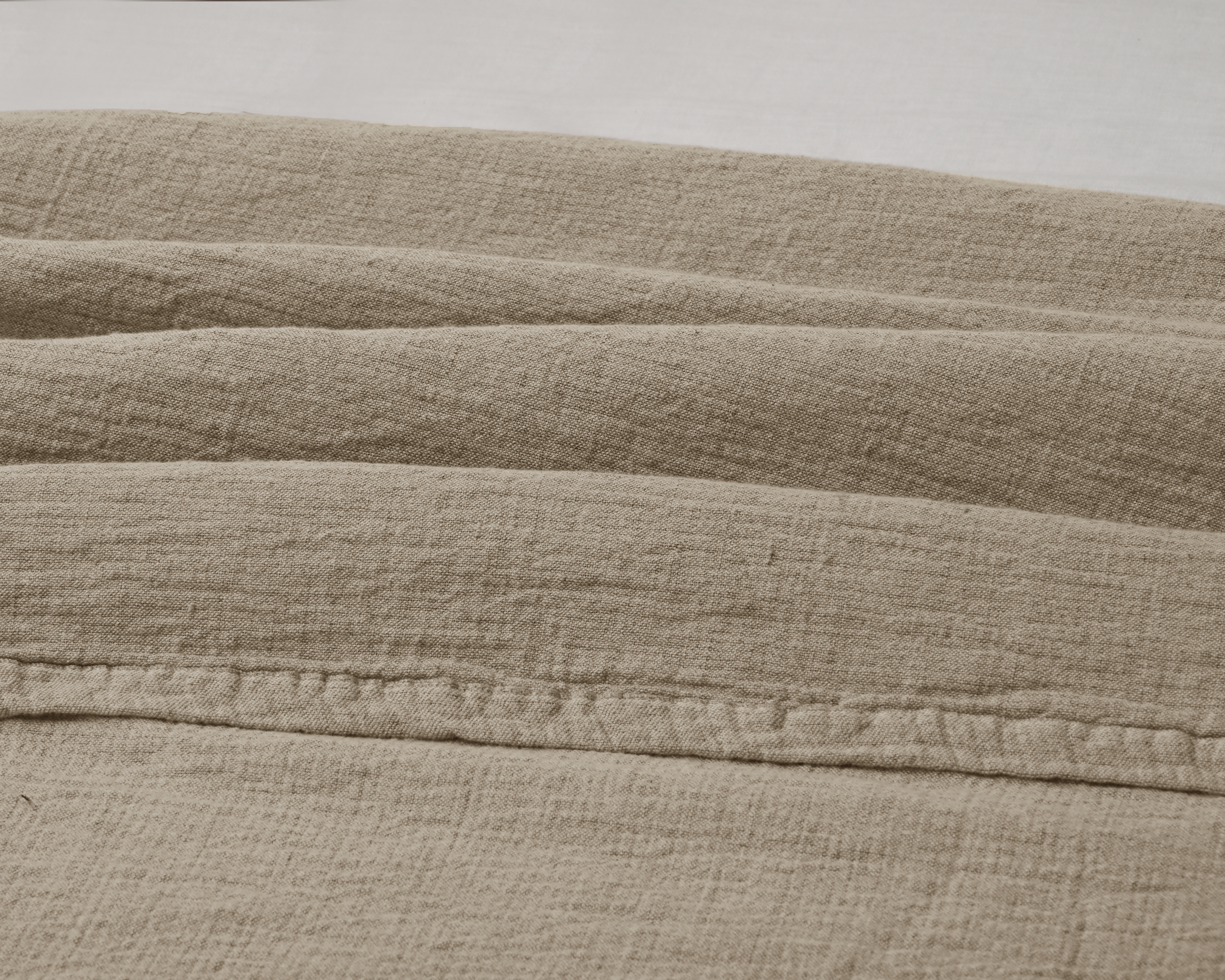 Thickened Cotton Linen Blend Machine Washable Breathable Soft Throw Blanket