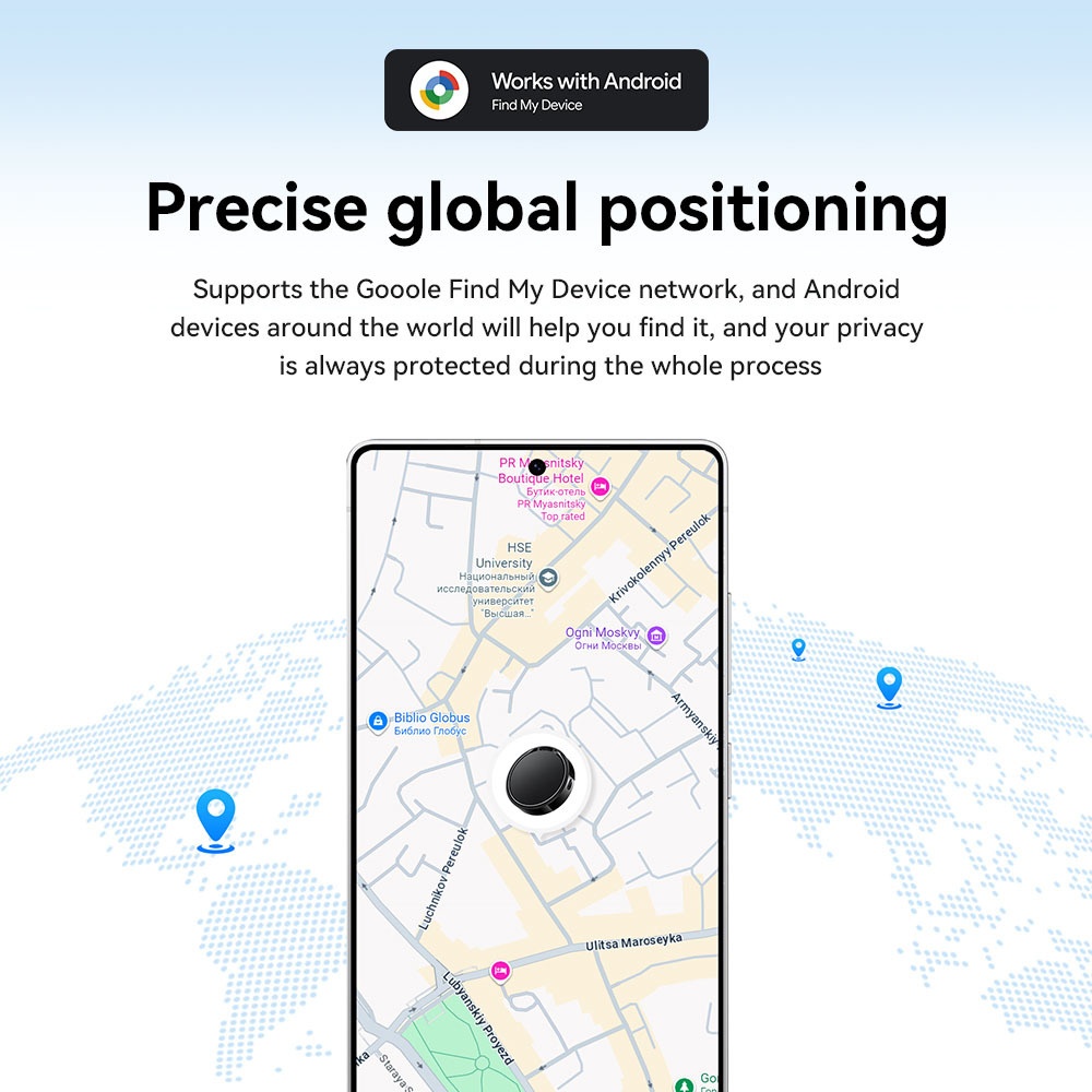 Google E96A Find My Device Smart Anti-Lost Tracker for Android - White