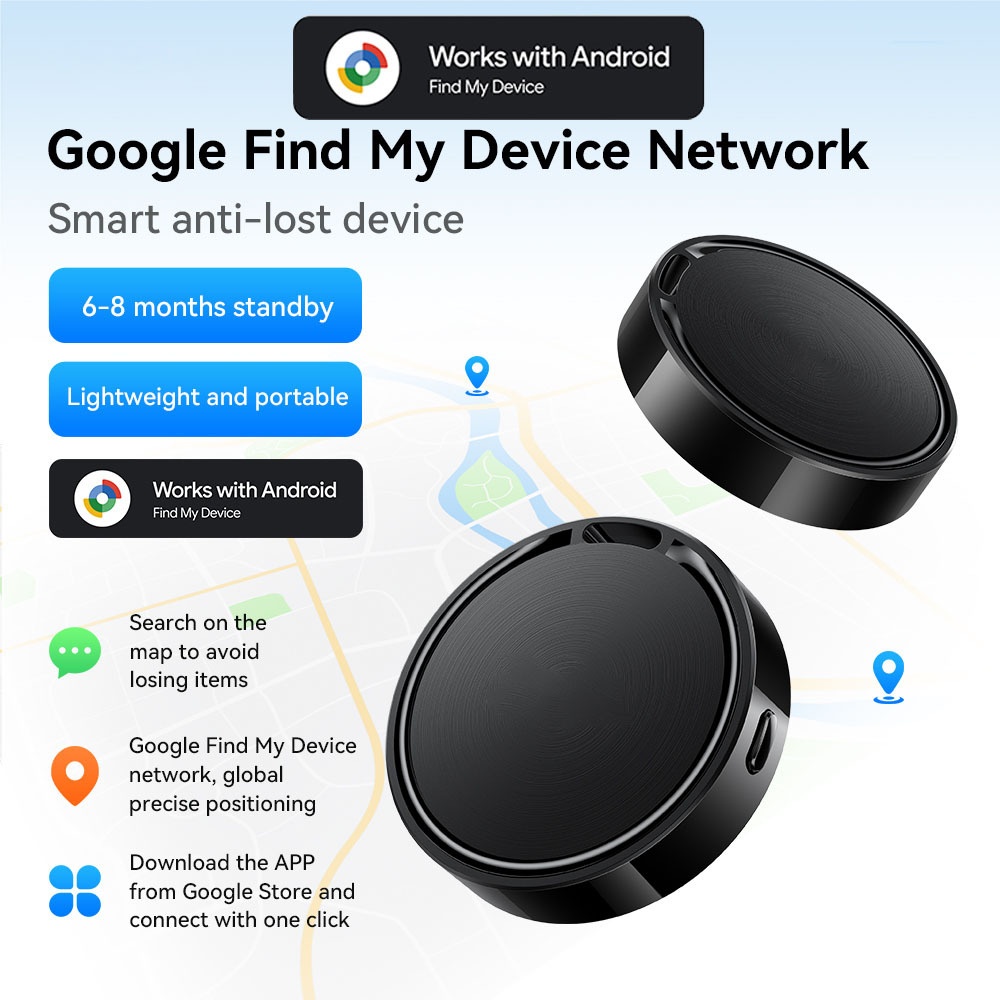 Google E96A Find My Device Smart Anti-Lost Tracker for Android - Black