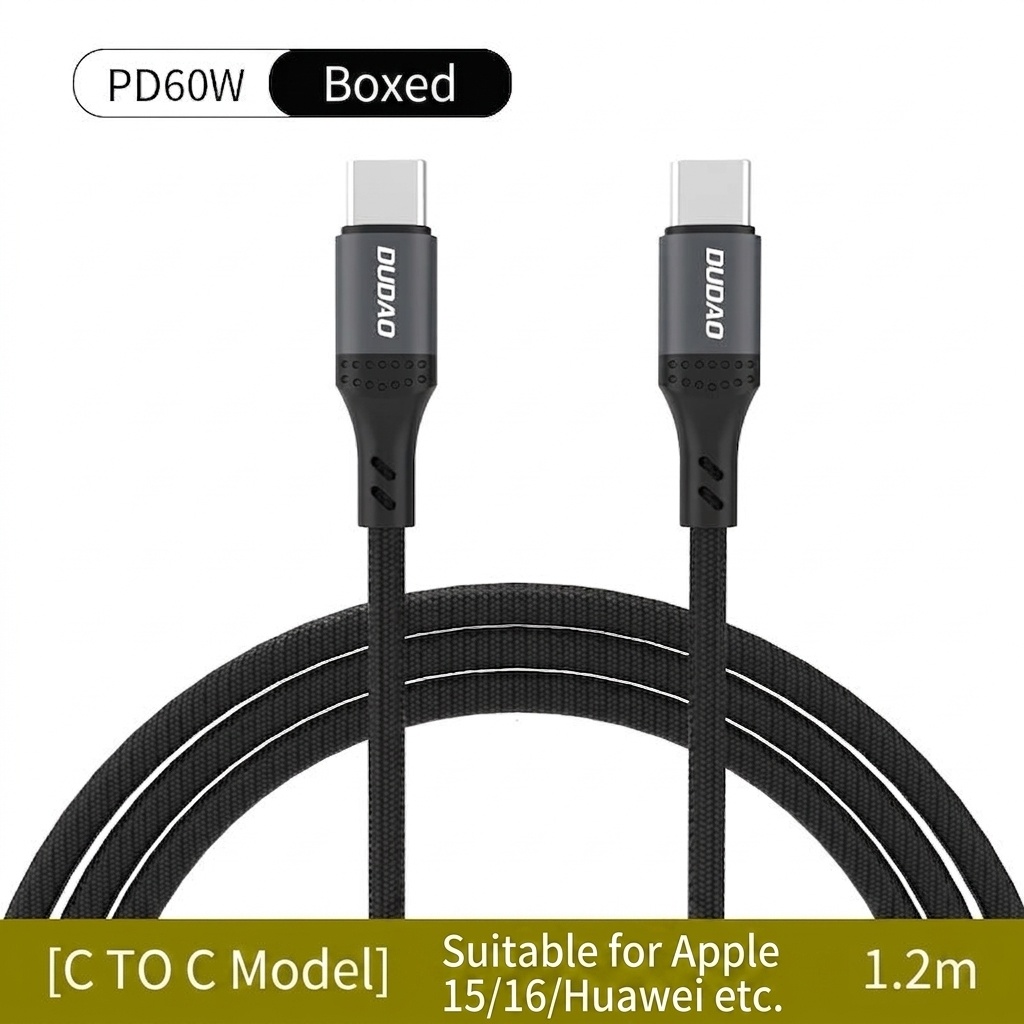 Braided USB Fast Charging Cable for iPhone & Android, 3A High-Speed Data Transfer, Durable Design, Black