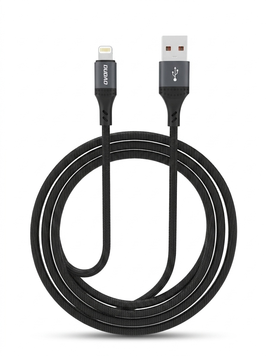 Braided USB Fast Charging Cable for iPhone & Android, 3A High-Speed Data Transfer, Durable Design, Black